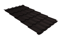 Металлочерепица "Квинта плюс" ("Kvinta plus") 0,5 Satin Matt TX RAL 9005 черный