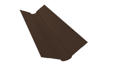 Планка ендовы верхней фигурной 100x100 0,45 Drap RAL 8017 шоколад (2м)