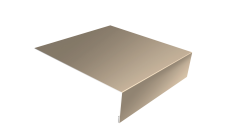 Планка лобовая/околооконная простая 190х50 0,45 PE с пленкой RAL 1015 светлая слоновая кость (2м)