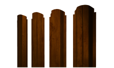 Штакетник П-образный A фигурный Grand Line 0,45 Принт Премиум Золотой дуб насыщенный Фреш TwinColor