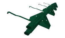 Снегозадержатель трубчатый для натуральной черепицы Стандарт RAL 6005 3м (профиль до 50мм)