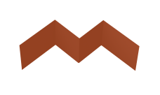 Угол внутренний фибросайдинга 0,5 Satin с пленкой RAL 8004 терракота (3м)