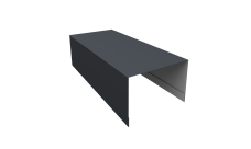 Крышка для забора из сайдинга ЭкоБрус 0,45 PE RAL 7024 мокрый асфальт (2,5м)