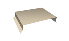 Парапетная крышка прямая 250мм Grand Line 0,5 Satin с пленкой RAL 1015 светлая слоновая кость (3м)