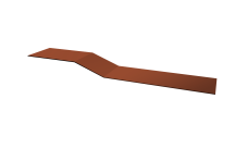 Планка крепежная фальц Grand Line 0,45 Drap ST RAL 8004 терракота (2м)