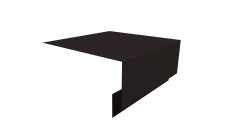 Планка околооконная сложная Блок-Хаус новый 200х75х27 Grand Line 0,5 Velur RAL 9005 черный (2м)