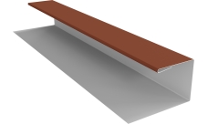 Планка П-образная Блок-Хаус новый Grand Line 0,5 Сатин матовый ТХ RAL 8004 терракота (3м)