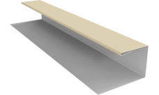 Планка П-образная Блок-Хаус новый Grand Line 0,5 Сатин с пленкой RAL 1015 светлая слоновая кость (2м)