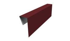 Планка приемная оконная фибросайдинга 0,5 Satin с пленкой RAL 3005 красное вино (2м)