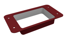 Приемник воды прямоугольный Vortex Lite PE RAL 3005 красное вино