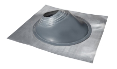 Проходной элемент (мастер флеш) угловой №3.1 (280-460мм) +185 EPDM (металлический неокрашенный фланец) серый