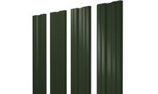 Штакетник Твин с прямым резом Grand Line 0,5 Сатин матовый ТХ RAL 6020 хромовая зелень