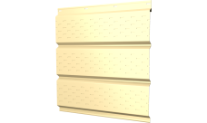 Софит металлический Классик v01 Grand Line полная перфорация 0,45 PE с пленкой RAL 1015 светлая слоновая кость