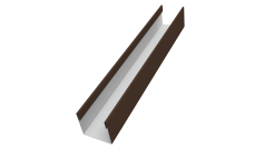 Стойка жалюзи Milan Slim 0,5 PE RAL 8017 шоколад (3м)