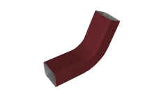 Колено стока гофрированное Vortex Lite 76х102мм PE RAL 3005 красное вино