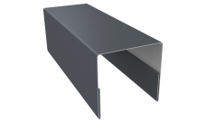 Планка П-образная заборная 20 0,45 Drap TX RAL 7024 мокрый асфальт (2м)