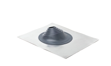 Проходной элемент (мастер флеш) угловой №1 (75-200мм) +185 EPDM (металлический неокрашенный фланец) серый