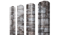 Штакетник М-образный A фигурный 0,45 Print Elite Fine Stone TwinColor