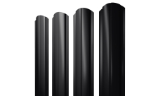 Штакетник Полукруглый Slim фигурный Grand Line 0,5 Satin RAL 9005 черный
