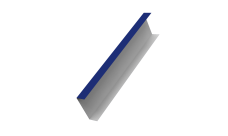 Декоративная накладка на столб универсальная 60х60 для забора жалюзи Grand Line 0,45 PE RAL 5002 ультрамариново-синий (3м)