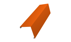 Декоративная накладка на столб универсальная угловая 62х55 для забора жалюзи Grand Line 0,45 PE RAL 2004 оранжевый (3м)