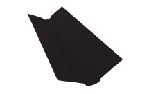 Планка ендовы верхней фигурной 100x100 0,45 Drap RAL 9005 черный (2м)