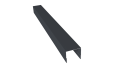 Планка П-образная заборная 24 Grand Line 0,4 PE-Dl M RAL 7024 мокрый асфальт (2м)