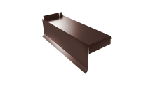 Планка торцевая сегментная Квадро профи Левая стартовая 0,5 Satin Matt TX RAL 8017 шоколад