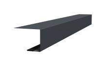 Планка завершающая для Кликфальц Pro 0,45 Drap TR lite RAL 7024 мокрый асфальт (2м)