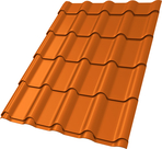 Профиль волновой "Камея" ("Kamea") 0,45 PE RAL 2004 оранжевый