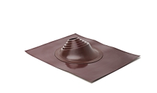 Проходной элемент (мастер флеш) угловой №1 (75-200мм) +185 EPDM (металлический окрашенный фланец) коричневый