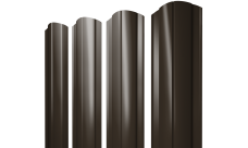 Штакетник Круглый фигурный 0,4 PE-Matt-Double RR 32 темно-коричневый