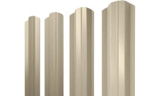 Штакетник М-образный B фигурный 0,45 Print Elite Milky Wood TwinColor