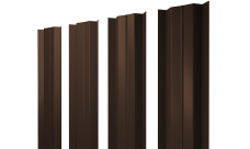 Штакетник М-образный B с прямым резом Grand Line 0,45 Drap TX RAL 8017 шоколад
