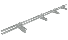 Снегозадержатель трубчатый под фальц Premium 45х25 RAL 9006 (3м)ОЦ