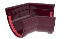 Угол желоба 135 град.Дизайн 135 ПВХ Grand Line бордо (RAL 3005)
