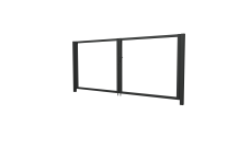 Ворота Жалюзи 2,0х4,0 RAL 7016 без заполнения