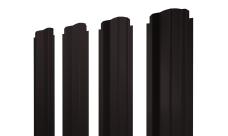 Штакетник П-образный B фигурный Grand Line 0,45 PE-Double RAL 9005 черный