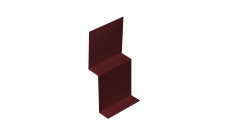 Стартовый профиль фибросайдинга Grand Line 0,7 PE с пленкой RAL 3005 красное вино (2м)