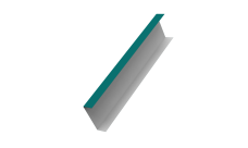 Декоративная накладка на столб универсальная 60х60 для забора жалюзи 0,45 PE RAL 5021 водная синь (3м)