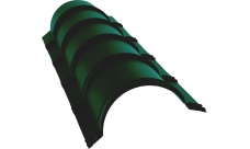 Планка конька полукруглого Grand Line 0,5 Satin Matt TX RAL 6005 зеленый мох (1,97м)