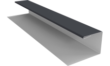 Планка П-образная Блок-Хаус новый Grand Line 0,5 PurPro матовый RAL 7024 мокрый асфальт (2м)