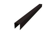 Планка вертикальная лицевая для забора жалюзи Palermo Grand Line 0,45 Drap-double TX RAL 9005 черный (1,8м)