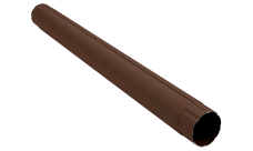 Труба круглая соединительная Grand Line ПУ матовый 90мм 1м RAL 8017 шоколад