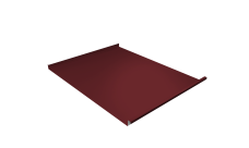 Фальц двойной стоячий Grand Line 0,45 PE с пленкой на замках RAL 3005 красное вино