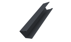 Крышка для забора жалюзи Milan Slim Grand Line 0,45 Drap-double TX RAL 7024 мокрый асфальт (2,5м)