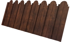 Профнастил C10A фигурный Grand Line 0,45 Принт Премиум двухсторонний Бразильская вишня темная Фреш