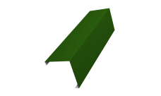 Декоративная накладка на столб универсальная угловая 62х55 для забора жалюзи 0,45 PE RAL 6002 лиственно-зеленый (3м)