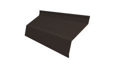 Ламель забора жалюзи Milan new gofr Grand Line 0,5 Atlas X с пленкой RR 32 темно-коричневый