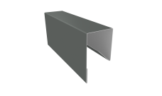 Планка П-образная заборная 17 Grand Line 0,45 PE с пленкой RAL 7005 мышино-серый (2м)